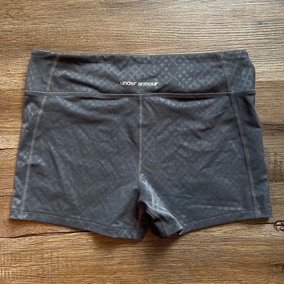 Under Armour Heatgear Sonic Printed Shorty Fitted Style Biker Running Shorts - Picture 4 of 5